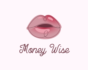 Glossy Full Lips logo design