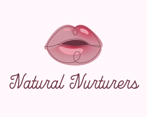 Glossy Full Lips logo design