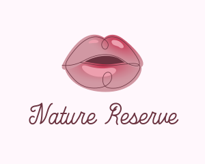 Glossy Full Lips logo design