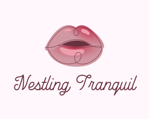 Glossy Full Lips logo design