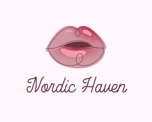 Glossy Full Lips logo design