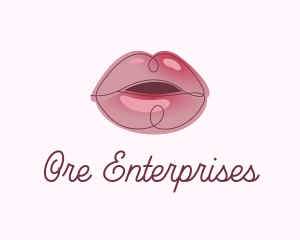 Glossy Full Lips logo design