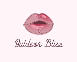 Glossy Full Lips logo design