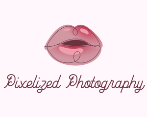 Glossy Full Lips logo design