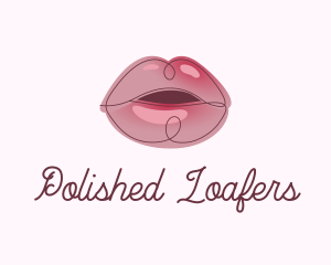 Glossy Full Lips logo design