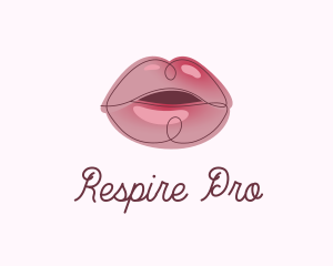 Glossy Full Lips logo design