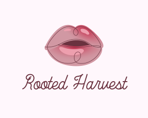 Glossy Full Lips logo design