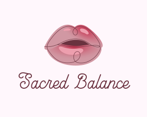 Glossy Full Lips logo design