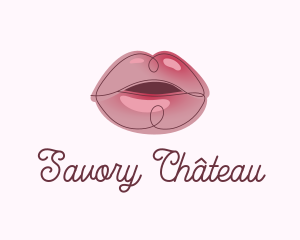 Glossy Full Lips logo design