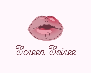 Glossy Full Lips logo design