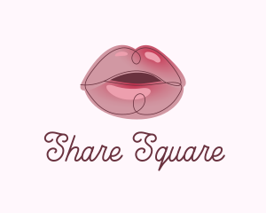 Glossy Full Lips logo design