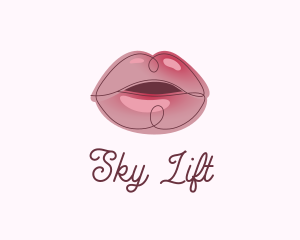 Glossy Full Lips logo design