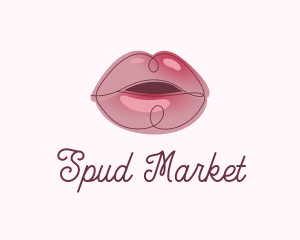 Glossy Full Lips logo design