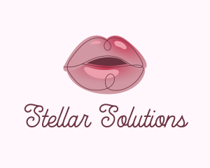 Glossy Full Lips logo design