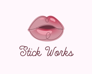 Glossy Full Lips logo design