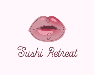 Glossy Full Lips logo design