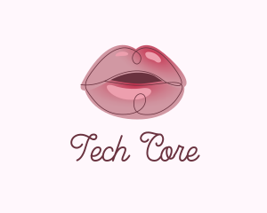 Glossy Full Lips logo design