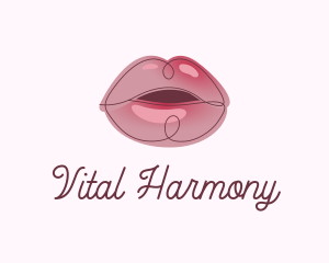 Glossy Full Lips logo design