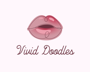 Glossy Full Lips logo design