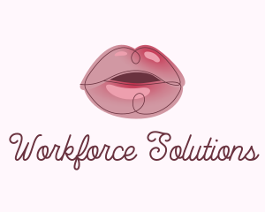 Glossy Full Lips logo design