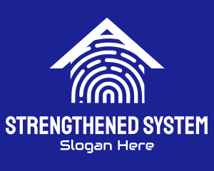 Home Biometric Thumbmark Fingerprint logo design