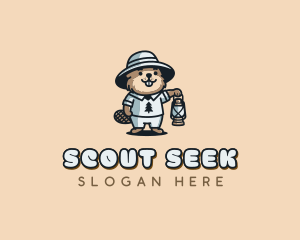 Beaver Scout Camper logo design