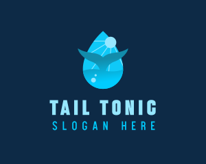 Sun Whale Tail Droplet logo