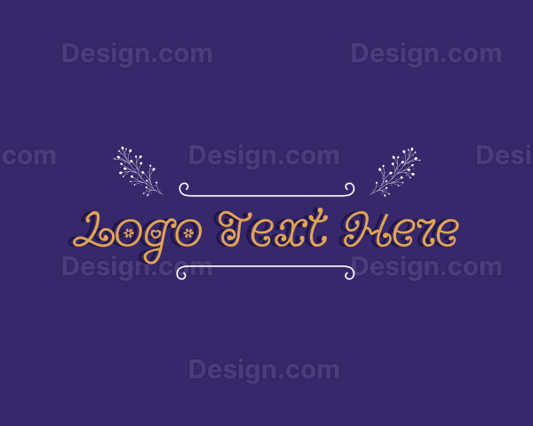 Flower Bloom Wordmark Logo