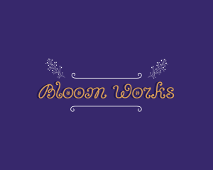 Flower Bloom Wordmark logo design