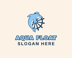 Aqua Sailor Dolphin logo design