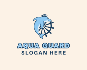 Aqua Sailor Dolphin logo design