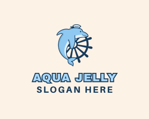 Aqua Sailor Dolphin logo design