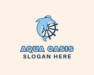 Aqua Sailor Dolphin logo design