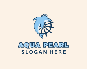 Aqua Sailor Dolphin logo design