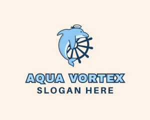 Aqua Sailor Dolphin logo design