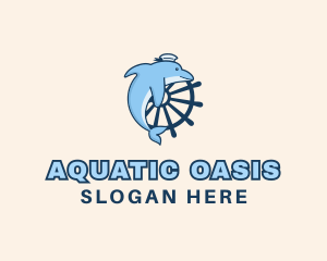 Aqua Sailor Dolphin logo design