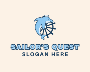 Aqua Sailor Dolphin logo design