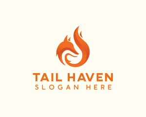 Fire Fox Tail logo design