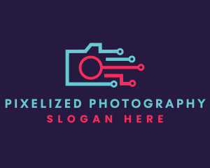 Futuristic Digital Camera logo design