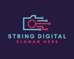 Futuristic Digital Camera logo design