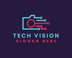 Futuristic Digital Camera logo design