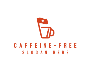 Coffee Flag Cup logo design