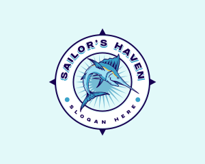 Fish Marlin Seafiood logo design