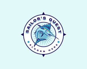 Fish Marlin Seafiood logo design