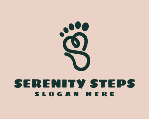 Scribble Foot Massage logo design