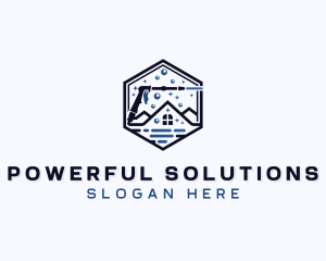 Pressure Washer Housekeeping Cleaner logo design