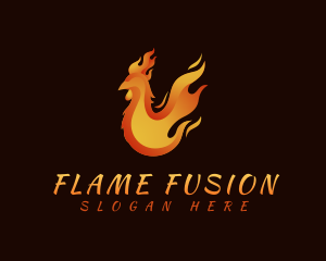 Hot Chicken Flame logo design