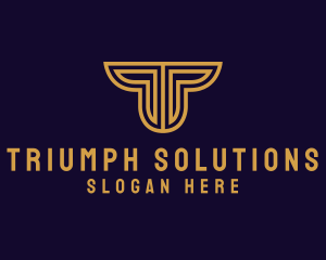 Luxury Premium Firm Letter T logo design