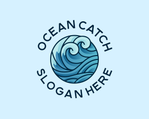 Ocean Water Wave  logo design