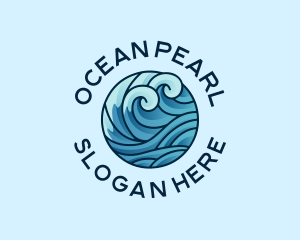 Ocean Water Wave  logo design